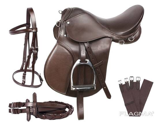 Buy Australian Leather Saddle Full Brabded collection Horse Saddle 17 inch All Sizes