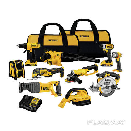 DEWALT DCK1020D2 10 Tool Combo Set - 20V MAX with/(2) 2Ah Batteries, Charger and Bag