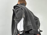 Leather biker jacket - photo 6