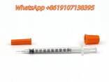 Medical-grade pink insulin syringe with fixed needle - photo 2