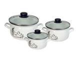 Set of steel enamel pans - photo 9