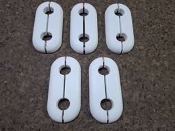 Pipe covers, double, artificial stone