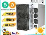 Новый майнер BITMAIN Antminer S21 XP 270TH/s 3645W BTC BCH BSV с кабелем питания - фото 3