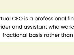 Virtual CFO Services from West to East Business Solutions